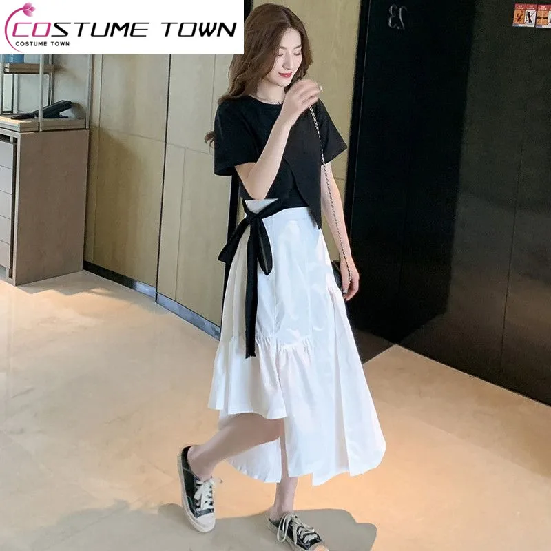2023 New French Vintage Halfskirt Set Summer Fragrance Style Fashion Irregular Design T-shirt Two Piece Set
2023 New French Vintage Halfskirt Set Summer Fragrance Style Fashion Irregular Design T-shirt Two Piece Set