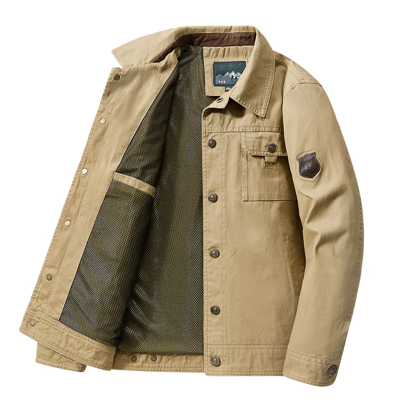 Mens Stand Collar Cargo Jacket Windproof Autumn Spring Outdoor Zipper Outdoor Multi-Pockets Men Sports Thin Jacket Cargo Jackets
Mens Stand Collar Cargo Jacket Windproof Autumn Spring Outdoor Zipper Outdoor Multi-Pockets Men Sports Thin Jacket Cargo Jackets