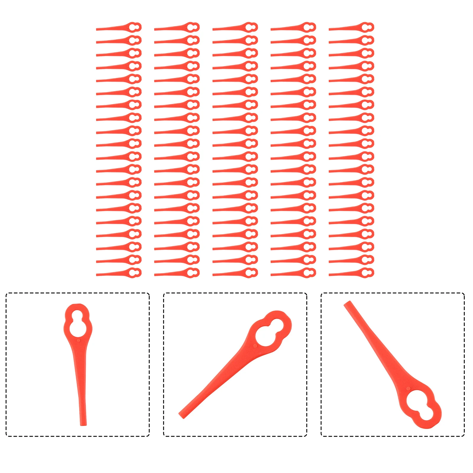 100X For Ferrex & FAR 20-1 Grass Trimmer Plastic Blades 97699 2002706 For Home Garden Tool String Trimmer Parts Accessory 
100X For Ferrex & FAR 20-1 Grass Trimmer Plastic Blades 97699 2002706 For Home Garden Tool String Trimmer Parts Accessory