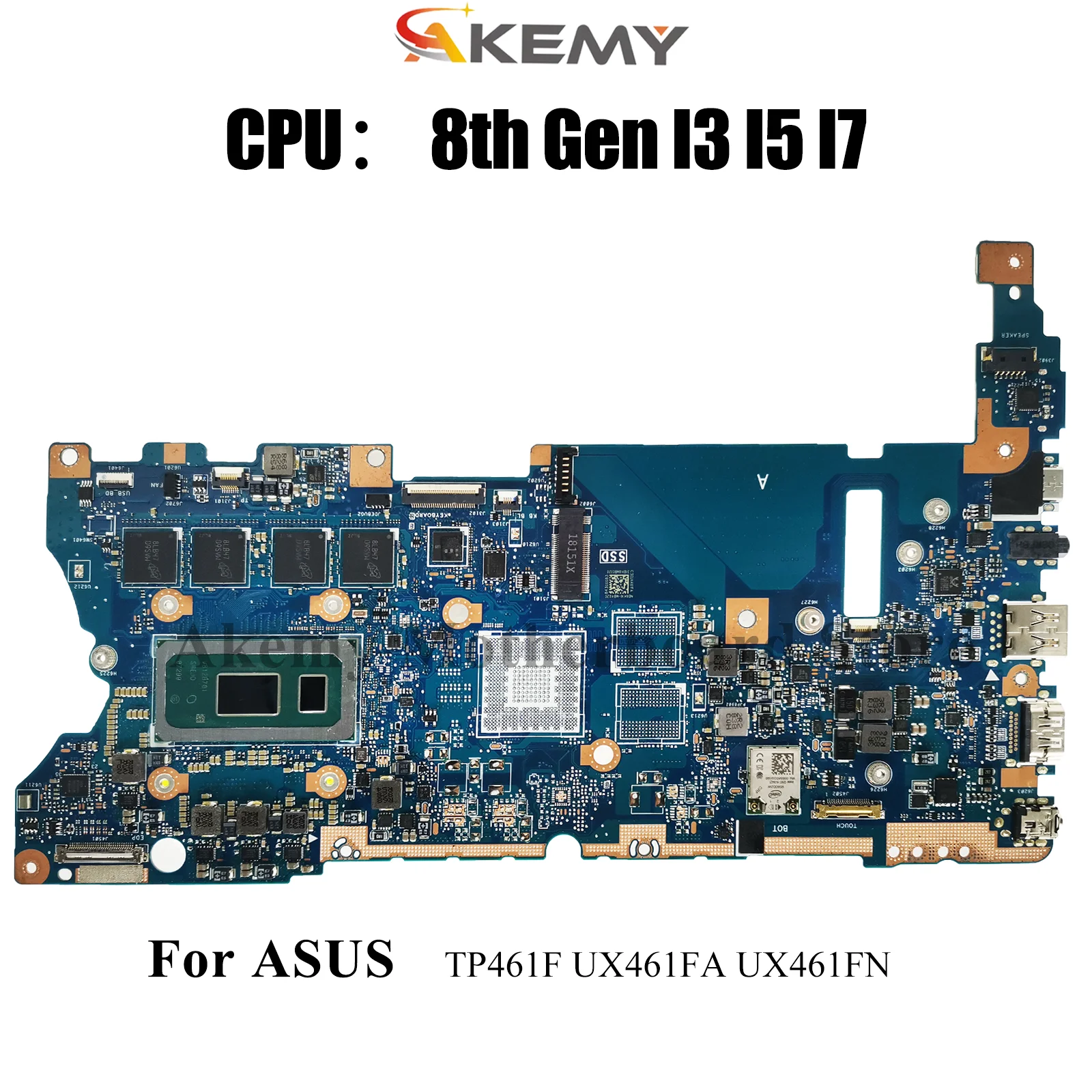 UX461FA Материнская плата для ноутбука ASUS ZenBook TP461UA UX46UA UX46UN UX461 TP461UN Материнская плата с процессором I3 I5 I7 100% tests OK stk
UX461FA Материнская плата для ноутбука ASUS ZenBook TP461UA UX46UA UX46UN UX461 TP461UN Материнская плата с процессором I3 I5 I7 100% tests OK stk