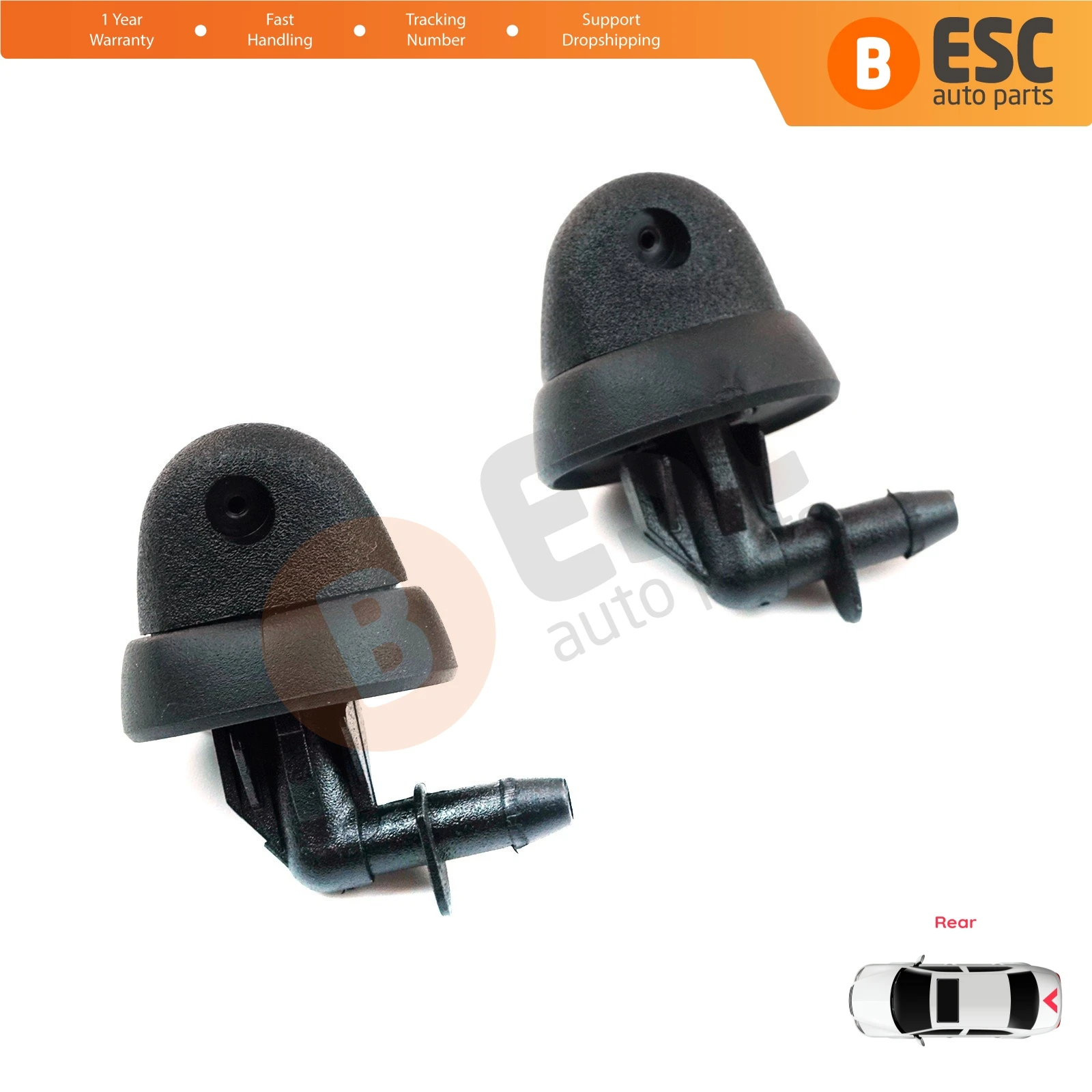 ESP531 2 Pcs Rear Window Wiper Water Washer Nozzle Spray Jets for Renault Kangoo Laguna 1 Trafic 2 Primastar Vivaro A 7700308816
ESP531 2 Pcs Rear Window Wiper Water Washer Nozzle Spray Jets for Renault Kangoo Laguna 1 Trafic 2 Primastar Vivaro A 7700308816