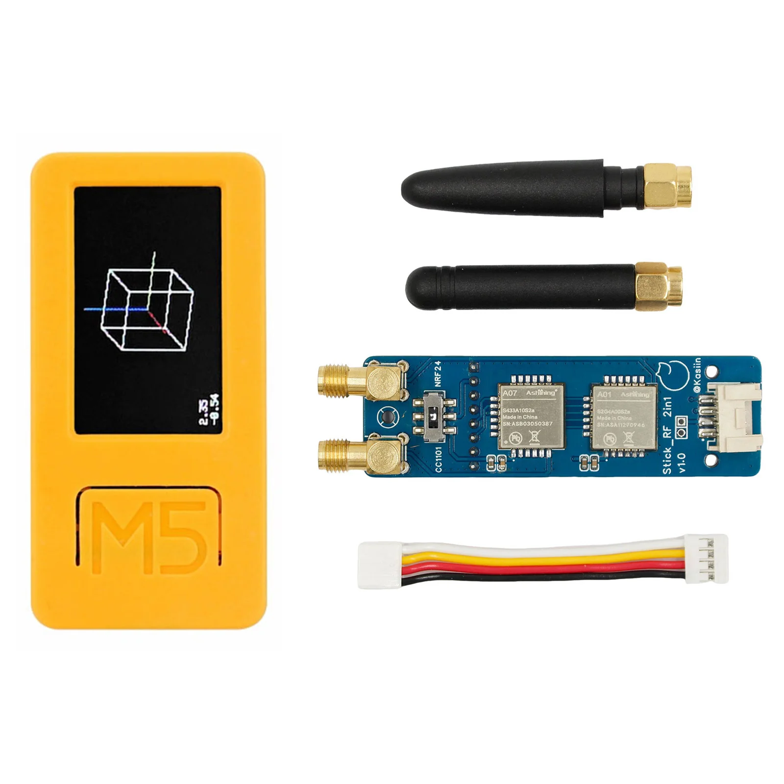 M5Stack StickC Plus2 ESP32 Mini IoT Development Board Programmable Kit with 2-IN-1 CC1101+NRF24 Dual Mode RF Module
M5Stack StickC Plus2 ESP32 Mini IoT Development Board Programmable Kit with 2-IN-1 CC1101+NRF24 Dual Mode RF Module