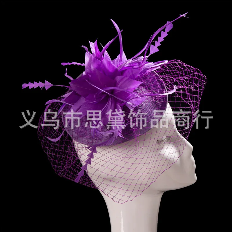 New Feather Headwear Imitation Cambric Solid Color Jockey Top Hat Mesh Ball Hair Accessories Duckbill Clip Headband
New Feather Headwear Imitation Cambric Solid Color Jockey Top Hat Mesh Ball Hair Accessories Duckbill Clip Headband