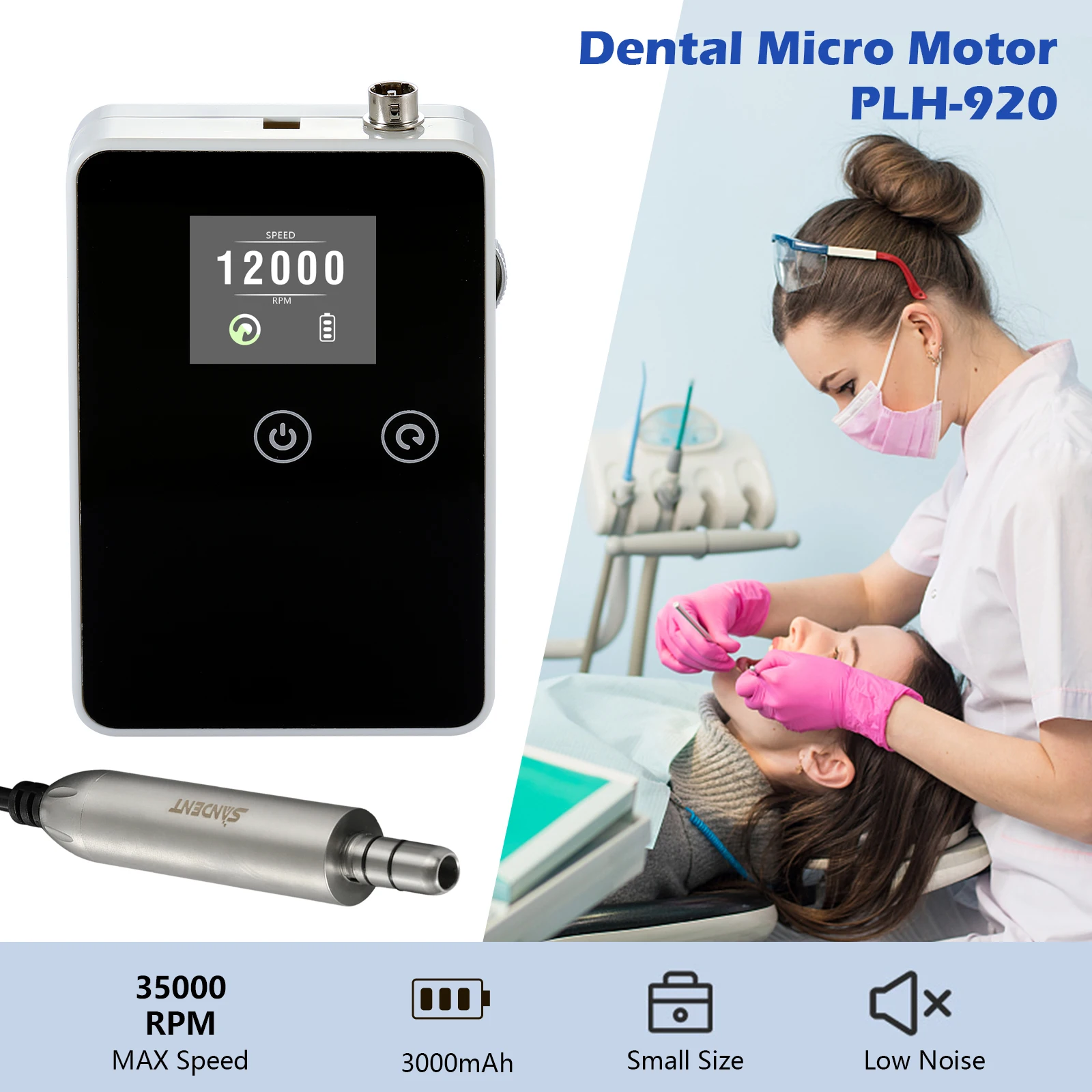 Dental Black Mini Lab Electric Micromotor Polishing Unit + E-type Motor Handpiece Dentistry Tool Equipment
Dental Black Mini Lab Electric Micromotor Polishing Unit + E-type Motor Handpiece Dentistry Tool Equipment