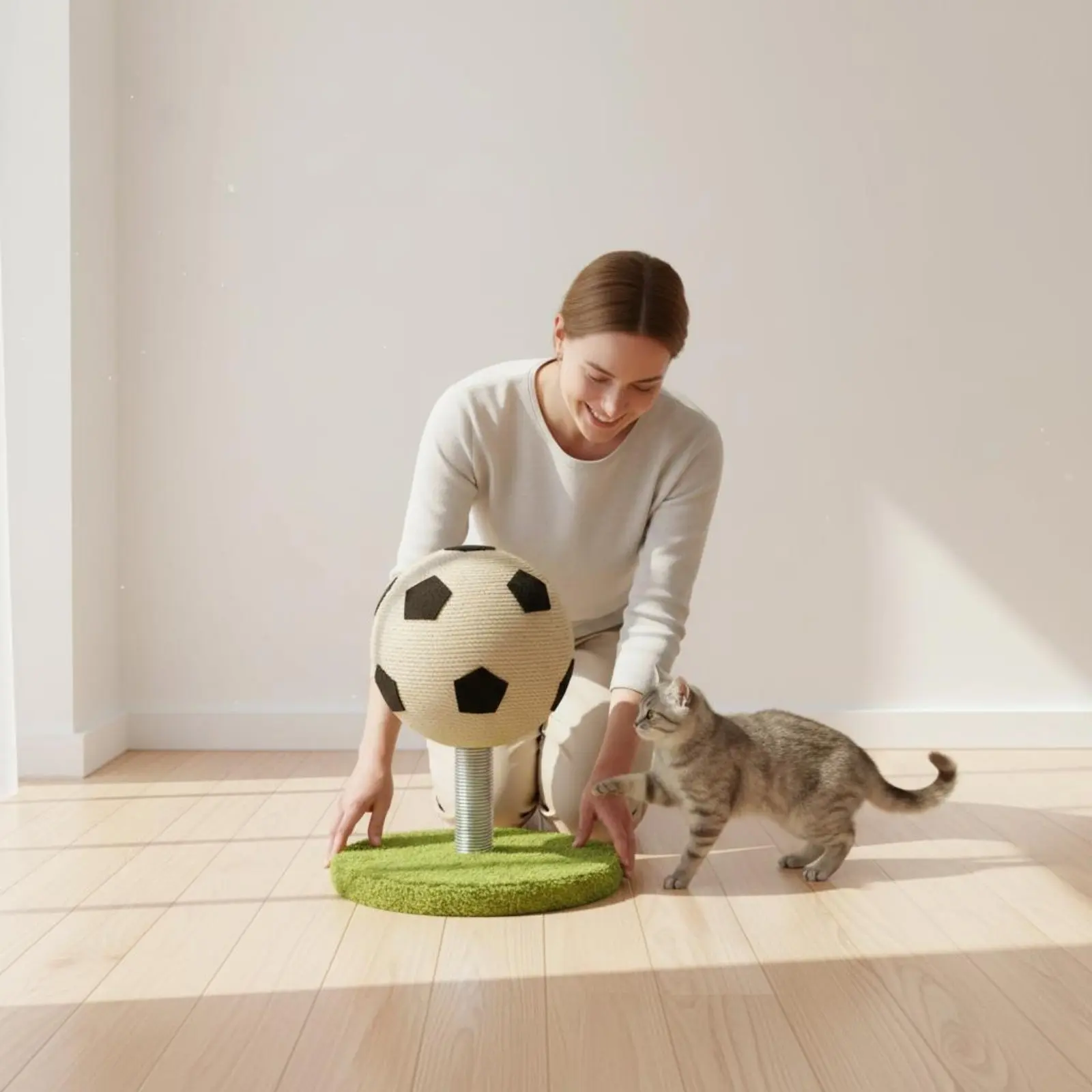 Sisal Rope Scratching Sphere Long-Lasting Sports Sphere Cat Scratcher Pet Supplies Coil Action Suction Holder Base for Indoor
Sisal Rope Scratching Sphere Long-Lasting Sports Sphere Cat Scratcher Pet Supplies Coil Action Suction Holder Base for Indoor