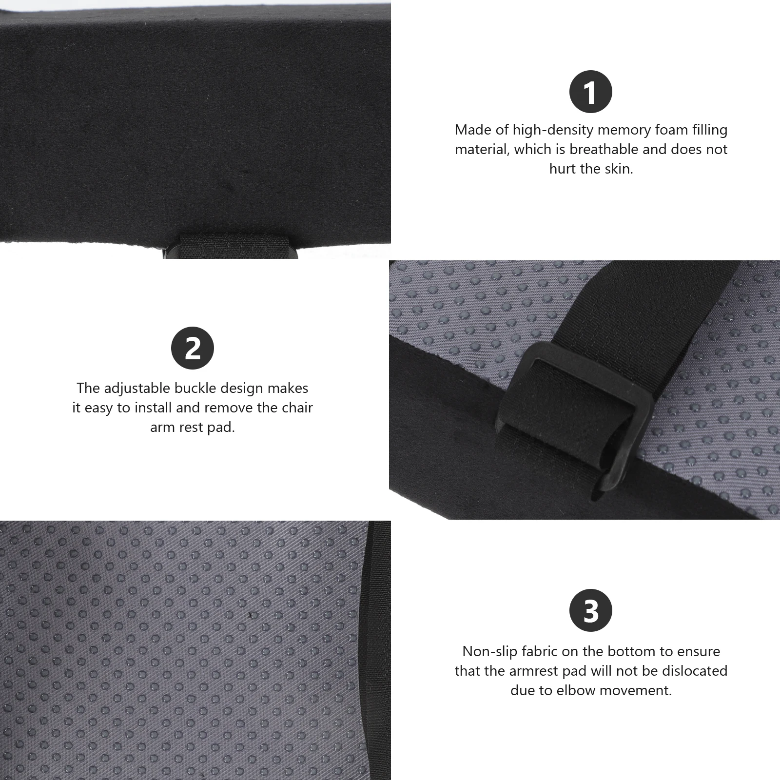 1 Pair Of Armrest Elevation Cushions Non Slip Arm Pads For Office And Gaming Chairs 
1 Pair Of Armrest Elevation Cushions Non Slip Arm Pads For Office And Gaming Chairs