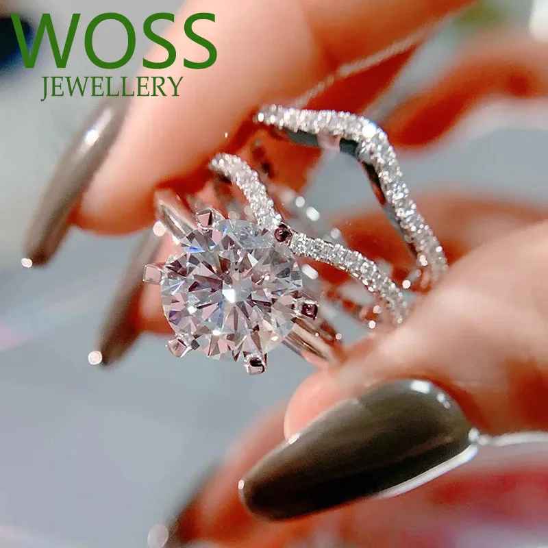 Real Solid 10K White Gold Ring Women Engagement Anniversary Wedding Ring Round Moissanite Diamond Multi-layer Ring Trendy
Real Solid 10K White Gold Ring Women Engagement Anniversary Wedding Ring Round Moissanite Diamond Multi-layer Ring Trendy