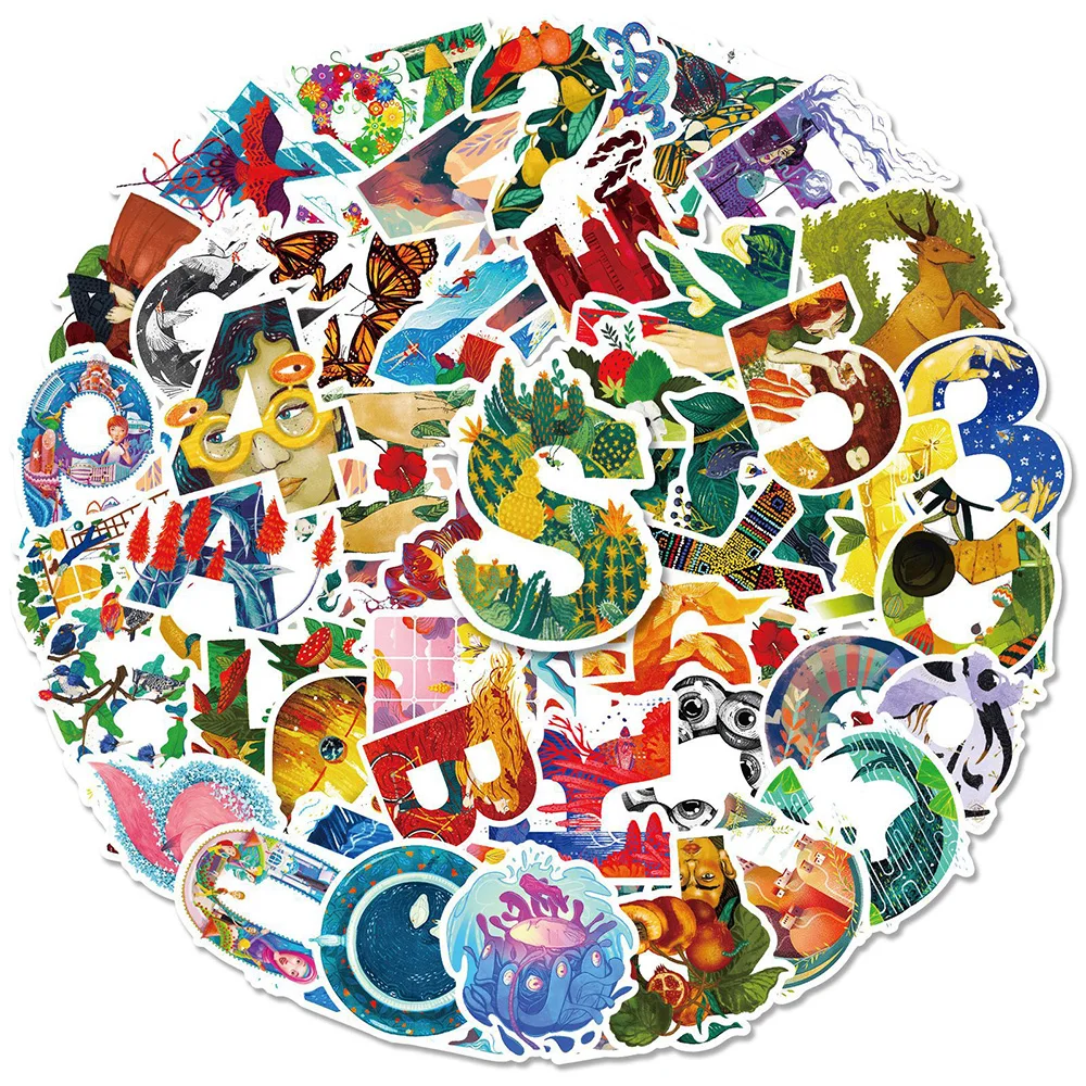10/30/50PCS Number Letter Illustration Artsy Stickers Cartoon Decals Graffiti Scrapbooking Fridge Guitar DIY Sticker Kids Gift
10/30/50PCS Number Letter Illustration Artsy Stickers Cartoon Decals Graffiti Scrapbooking Fridge Guitar DIY Sticker Kids Gift