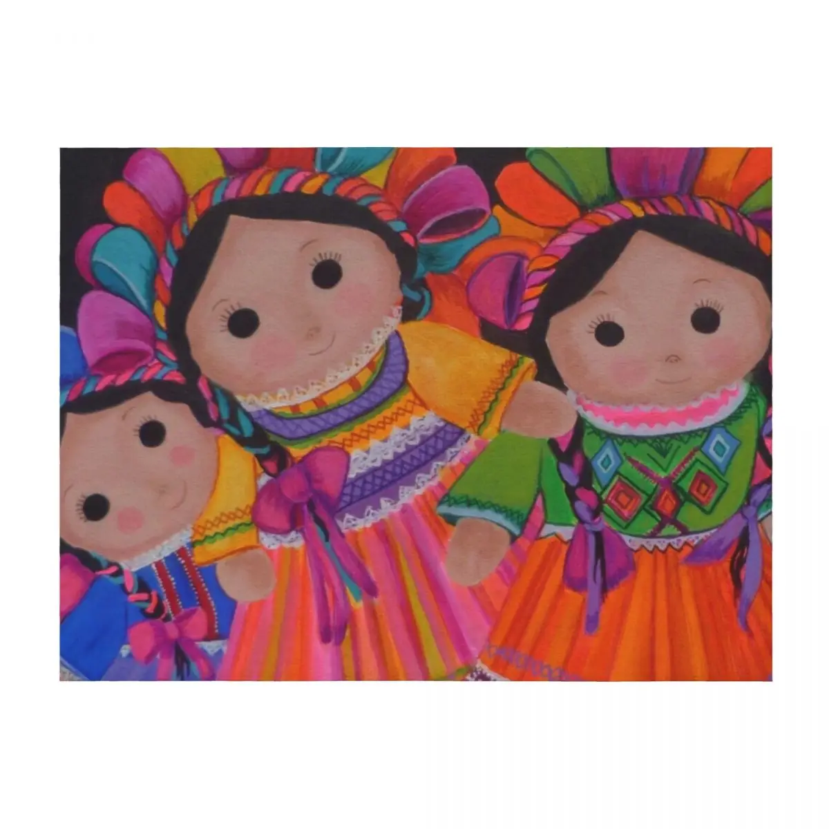 Mexican litte dolls Throw Blanket Multi-Purpose Beautifuls Soft Plaid Plush Blankets
Mexican litte dolls Throw Blanket Multi-Purpose Beautifuls Soft Plaid Plush Blankets