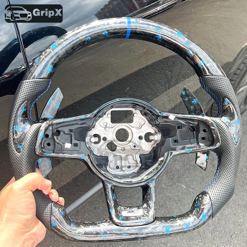 True Forged Carbon Fiber Steering Wheel Blue Mooring For Volkswagen Golf 7 MK7 MK7.5 GTI R GTD GTE Passat b8 Tiguan MK2 Polo
True Forged Carbon Fiber Steering Wheel Blue Mooring For Volkswagen Golf 7 MK7 MK7.5 GTI R GTD GTE Passat b8 Tiguan MK2 Polo