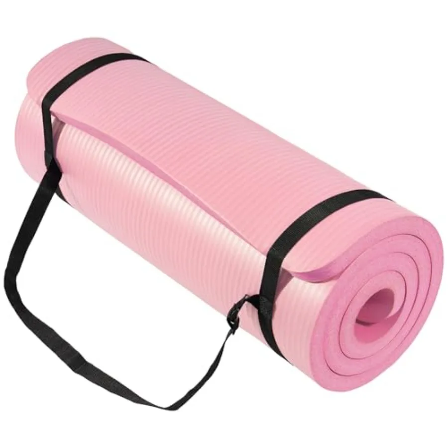 71x24 Inch Extra Thick Yoga Mat 1-Inch High-Density Foam Roll-Up Exercise Pad with Double-Sided Non-Slip Surface and Carrying S
71x24 Inch Extra Thick Yoga Mat 1-Inch High-Density Foam Roll-Up Exercise Pad with Double-Sided Non-Slip Surface and Carrying S