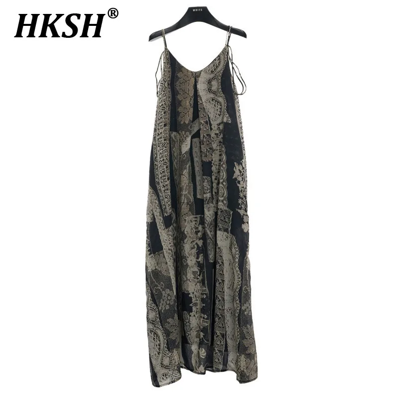 HKSH Summer New Women Tide Streetwear Elegant Temperament Vacation Style Y2K Patchwork Printed Strap Loose Long Dress Ins HK5176
HKSH Summer New Women Tide Streetwear Elegant Temperament Vacation Style Y2K Patchwork Printed Strap Loose Long Dress Ins HK5176