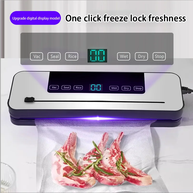 Electric Professional Vacuum Sealer Food Electric Vacuum For Kitchen Food Storage Sealing Machine Dry/Wet Food Cuisine Sealer
Electric Professional Vacuum Sealer Food Electric Vacuum For Kitchen Food Storage Sealing Machine Dry/Wet Food Cuisine Sealer