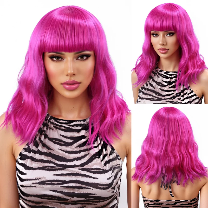 European and American festival cosplay wavy short curly hair full head wig
European and American festival cosplay wavy short curly hair full head wig