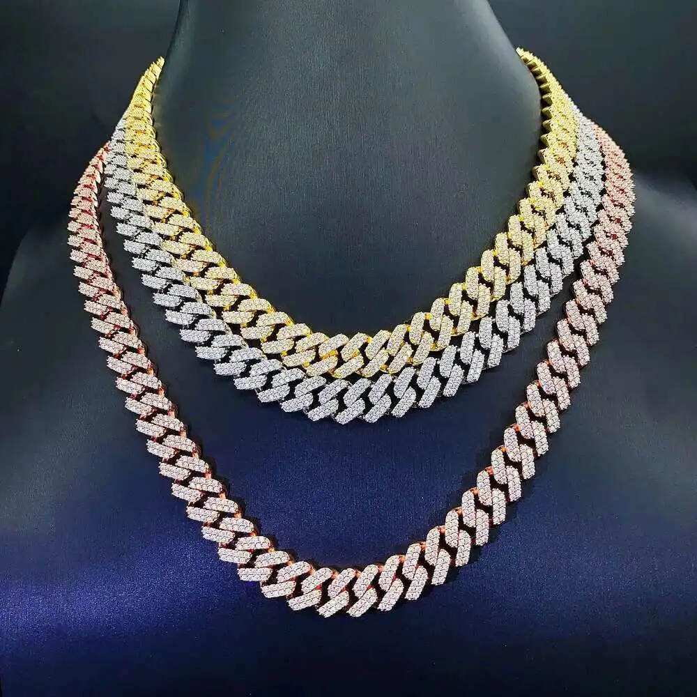Two Rows 12mm Hip Hop Jewelry Men Necklace 925 Sterling Silver Fully Iced Out Luxury Vvs Moissanite Diamond Cuban Link Chain
Two Rows 12mm Hip Hop Jewelry Men Necklace 925 Sterling Silver Fully Iced Out Luxury Vvs Moissanite Diamond Cuban Link Chain