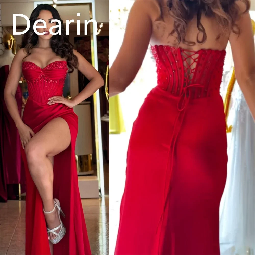 Customized Women Prom Gown Formal Dearin Strapless Column Floor Length Skirts Vertically Bespoke Occasion Dresses Evening Dress
Customized Women Prom Gown Formal Dearin Strapless Column Floor Length Skirts Vertically Bespoke Occasion Dresses Evening Dress