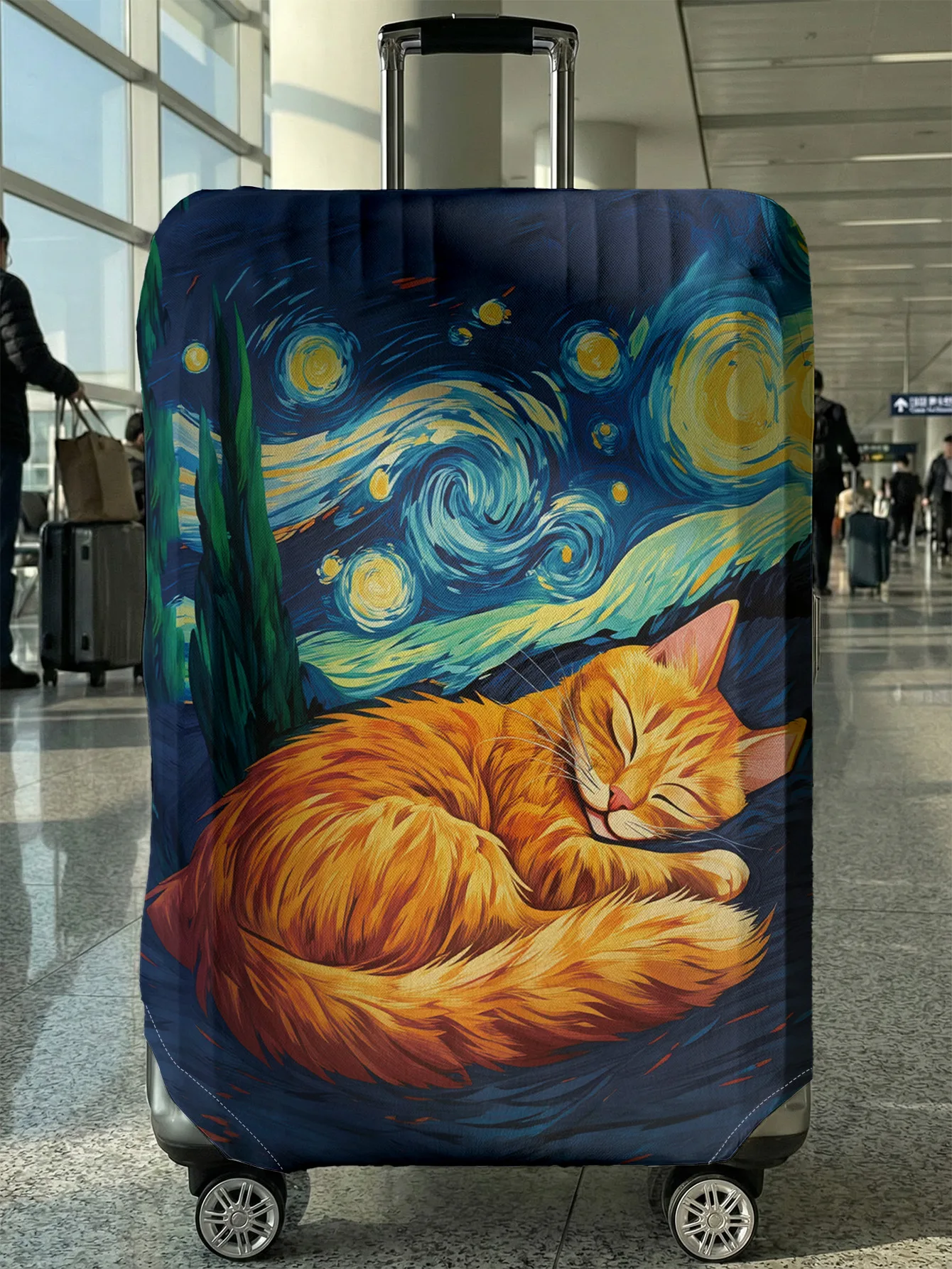 Защитный чехол для багажа Orange Cat Van Gogh Art, подходит для чемоданов размером 18-32 дюйма, перчаток для ручки чемодана, дорожных аксессуаров.
Защитный чехол для багажа Orange Cat Van Gogh Art, подходит для чемоданов размером 18-32 дюйма, перчаток для ручки чемодана, дорожных аксессуаров.