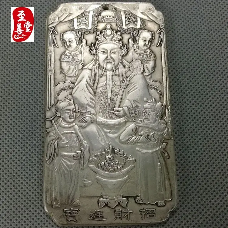 Vintage Tibetan God of wealth bringing in wealth and treasure statue Thangka plate
Vintage Tibetan God of wealth bringing in wealth and treasure statue Thangka plate