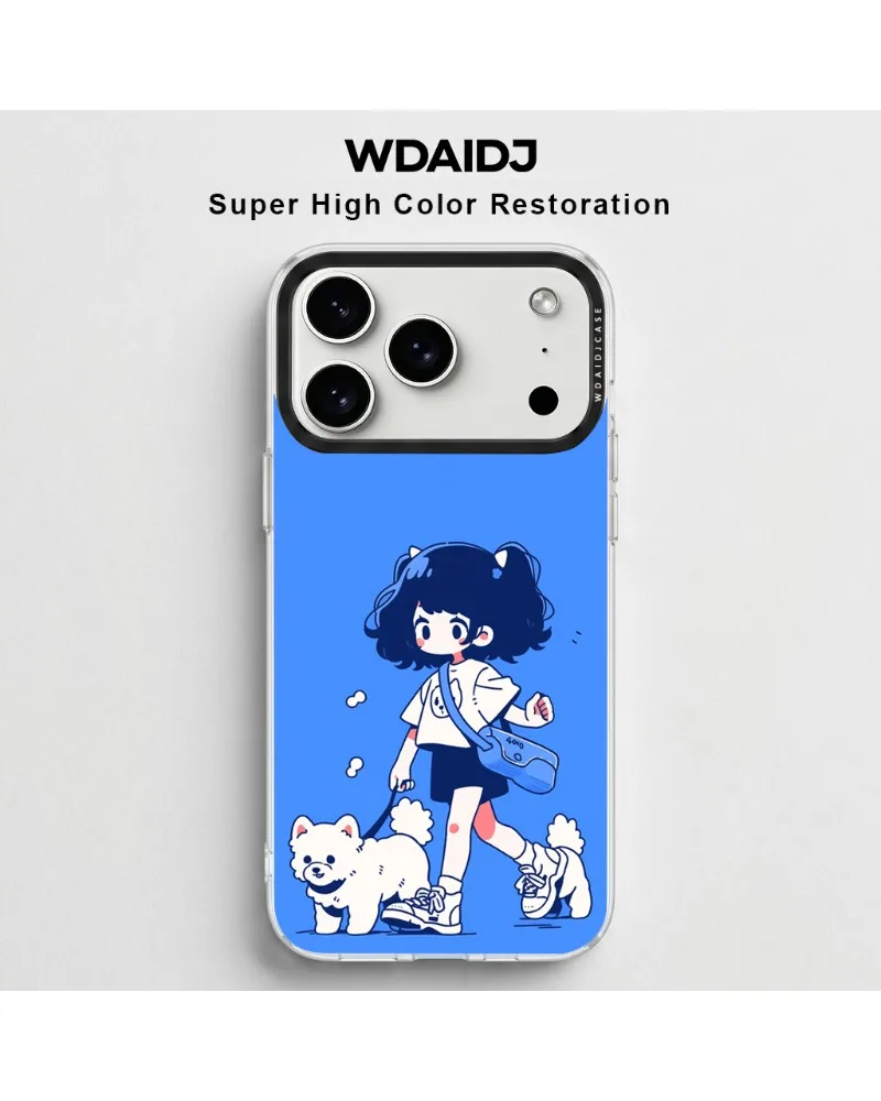 Monochromatic Blue Anime Girl Walking Dog Phone Case For iPhone 13 14 15 16 17 Cute Daily Companion Style
Monochromatic Blue Anime Girl Walking Dog Phone Case For iPhone 13 14 15 16 17 Cute Daily Companion Style