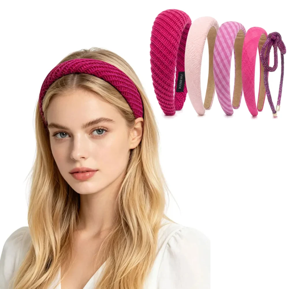 5PCS Women Pink Princess Sponge Hairbands Fashion Thin Wide Headband Face Wash Hair Tie Girls Versatile Hairhoop Headdress
5PCS Women Pink Princess Sponge Hairbands Fashion Thin Wide Headband Face Wash Hair Tie Girls Versatile Hairhoop Headdress
