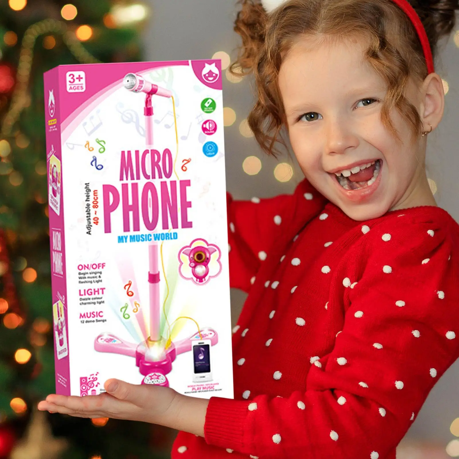 Детский караоке-микрофон с эффектом эха и мигающими огнями, регулируемая подставка, интерактивный музыкальный подарок для веселого пения, для мальчиков и девочек
Детский караоке-микрофон с эффектом эха и мигающими огнями, регулируемая подставка, интерактивный музыкальный подарок для веселого пения, для мальчиков и девочек