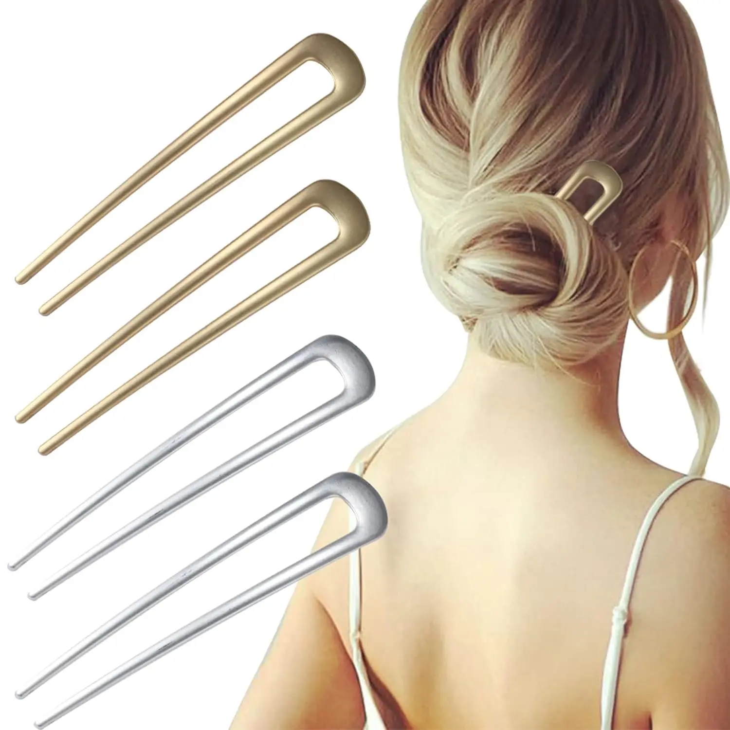 4pcs Hair Clips Metal Vintage Hair Sticks French Hair Pin Hairstyle Chignon for Women
4pcs Hair Clips Metal Vintage Hair Sticks French Hair Pin Hairstyle Chignon for Women
