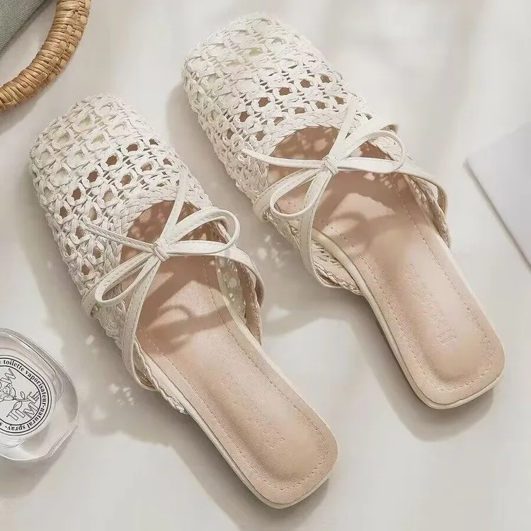 Women's Woven Bow Mule Sandals 2026 Summer Hollow Out Square Toe Flat Casual Shoes for Daily Outdoor Beach Streetwear Wear
Women's Woven Bow Mule Sandals 2026 Summer Hollow Out Square Toe Flat Casual Shoes for Daily Outdoor Beach Streetwear Wear