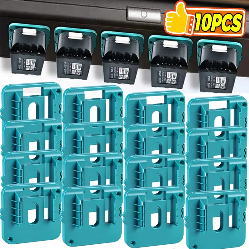 1/10pcs Battery Storage Rack Battery Base Fixed Holder for 18V Li-ion Battery Wall Mount Tool Bracket Power Tool Accessories
1/10pcs Battery Storage Rack Battery Base Fixed Holder for 18V Li-ion Battery Wall Mount Tool Bracket Power Tool Accessories