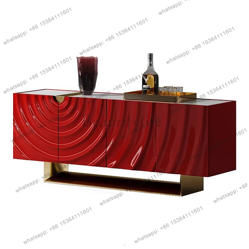 Italian light luxury dining side cabinet storage locker modern minimalist
Italian light luxury dining side cabinet storage locker modern minimalist