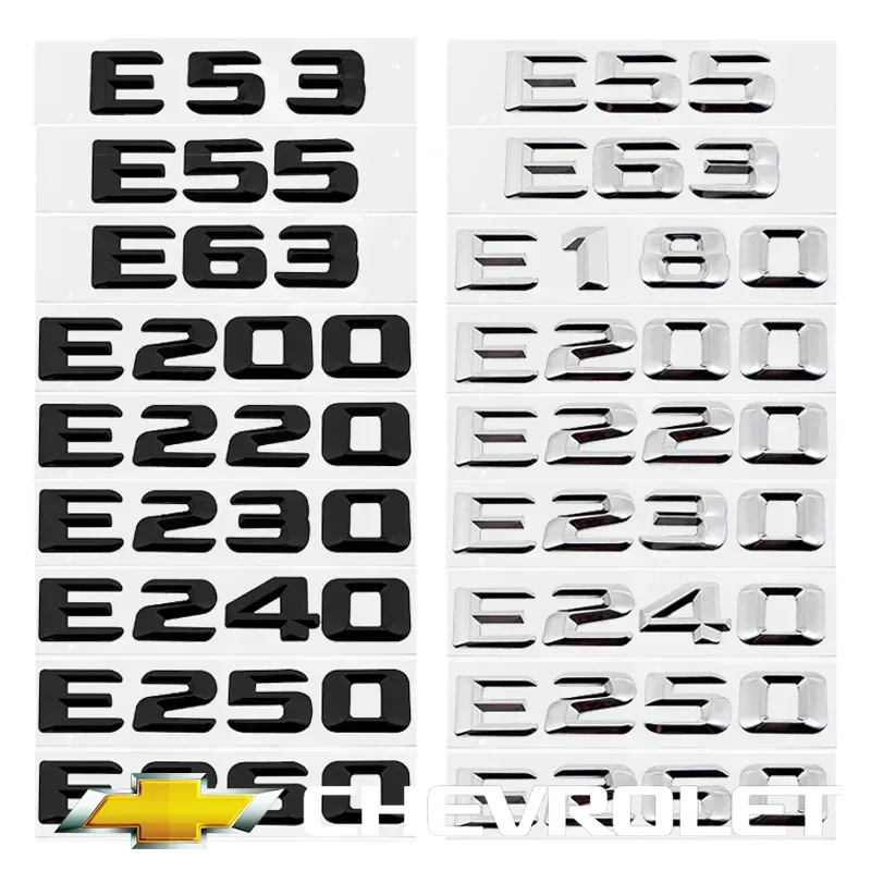 Car Tail Letter Number Emblem Sticker Rear Trunk Badge Decal for Mercedes Benz E Class E53 E55 E63 E200 E220 E230 E240 E250 E260
Car Tail Letter Number Emblem Sticker Rear Trunk Badge Decal for Mercedes Benz E Class E53 E55 E63 E200 E220 E230 E240 E250 E260