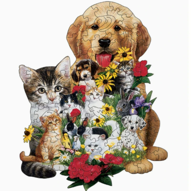 Unique Shape Animal Wooden Puzzle for Adults Dog Cat Rabbit Puzzle Art Toys Family Games Home Decoration
Unique Shape Animal Wooden Puzzle for Adults Dog Cat Rabbit Puzzle Art Toys Family Games Home Decoration