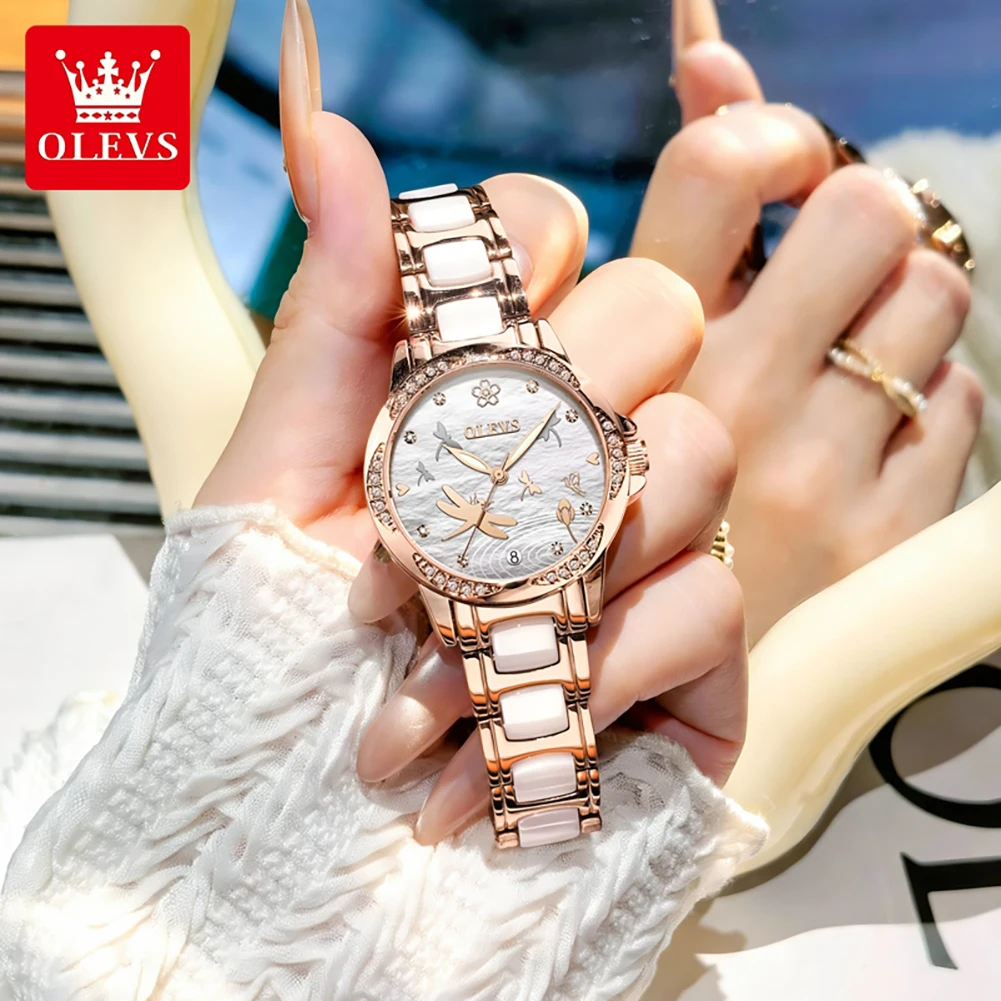 OLEVS 6610 Automatic Mechanical Women's Watch Original Brand Diamond Watch Waterproof Ceramic Women Watches
OLEVS 6610 Automatic Mechanical Women's Watch Original Brand Diamond Watch Waterproof Ceramic Women Watches