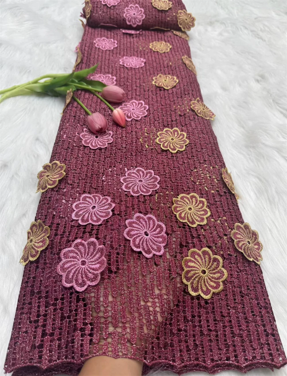 3D Flower Guipure Lace Fabric African Fabric Lace High Quality 5 Yards 2025 Luxury Laces On Sale 5 Yards Dubai Wedding Hm131-1
3D Flower Guipure Lace Fabric African Fabric Lace High Quality 5 Yards 2025 Luxury Laces On Sale 5 Yards Dubai Wedding Hm131-1