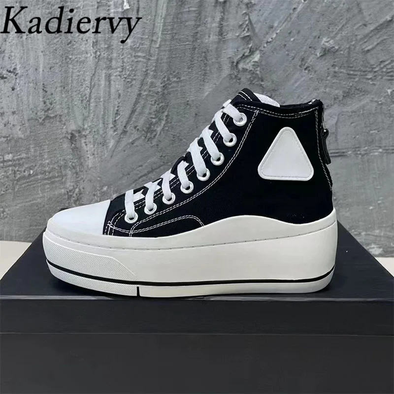 HIgh Toe Canvas Shoes Woman Lace Up Round Toe Casual Comfy Sneakers Women Leisure Flat Platform Shoes Woman
HIgh Toe Canvas Shoes Woman Lace Up Round Toe Casual Comfy Sneakers Women Leisure Flat Platform Shoes Woman