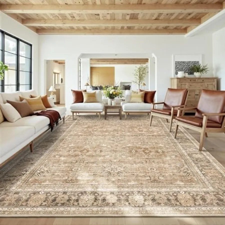 Washable 8x10 area rug for living room, vintage boho khaki non-slip low-pile retro distressed print rugideal for office, dining
Washable 8x10 area rug for living room, vintage boho khaki non-slip low-pile retro distressed print rugideal for office, dining