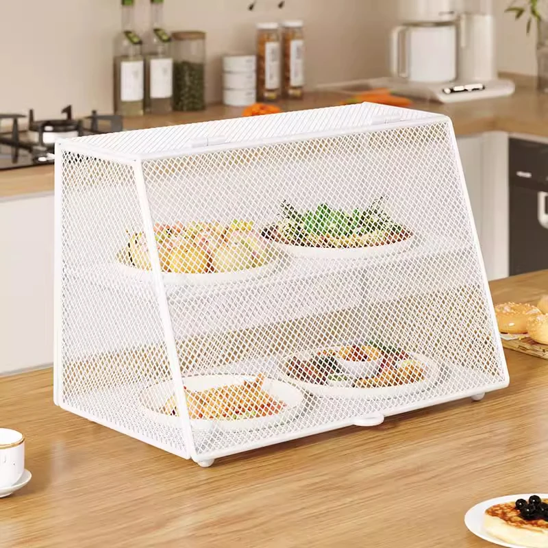 Kitchen Multi-layer Food Storage Rack Breathable Dish Plate Preparation Shelf Modern Simple Style Metal Countertop Organizer
Kitchen Multi-layer Food Storage Rack Breathable Dish Plate Preparation Shelf Modern Simple Style Metal Countertop Organizer