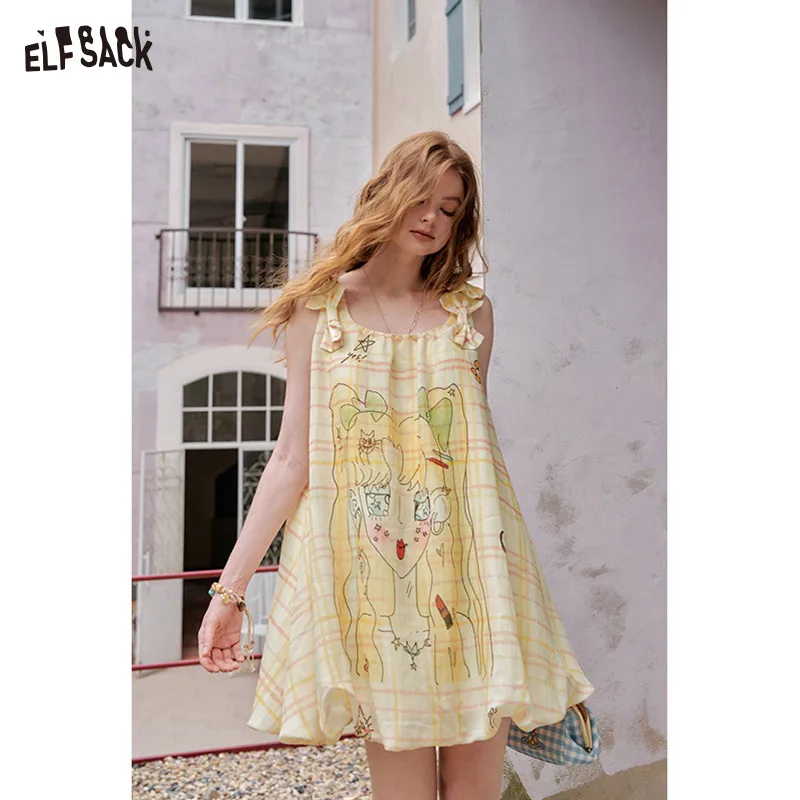 ELFSACK 2025 Summer New Arrival Original Animated Printed Bow Halter Y2K Sweet Women'S A-Line Short Dress
ELFSACK 2025 Summer New Arrival Original Animated Printed Bow Halter Y2K Sweet Women'S A-Line Short Dress