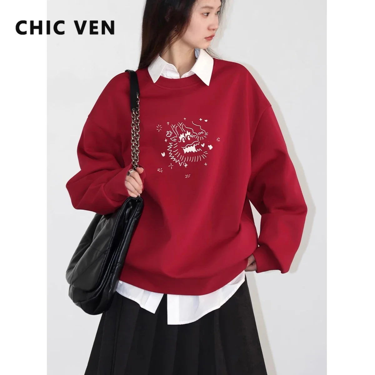 CHIC VEN Women Sweatshirts Loose Casual New O Neck Silver Fox Fleece Warm Plush Sweater Female Top Spring Autumn 2024
CHIC VEN Women Sweatshirts Loose Casual New O Neck Silver Fox Fleece Warm Plush Sweater Female Top Spring Autumn 2024
