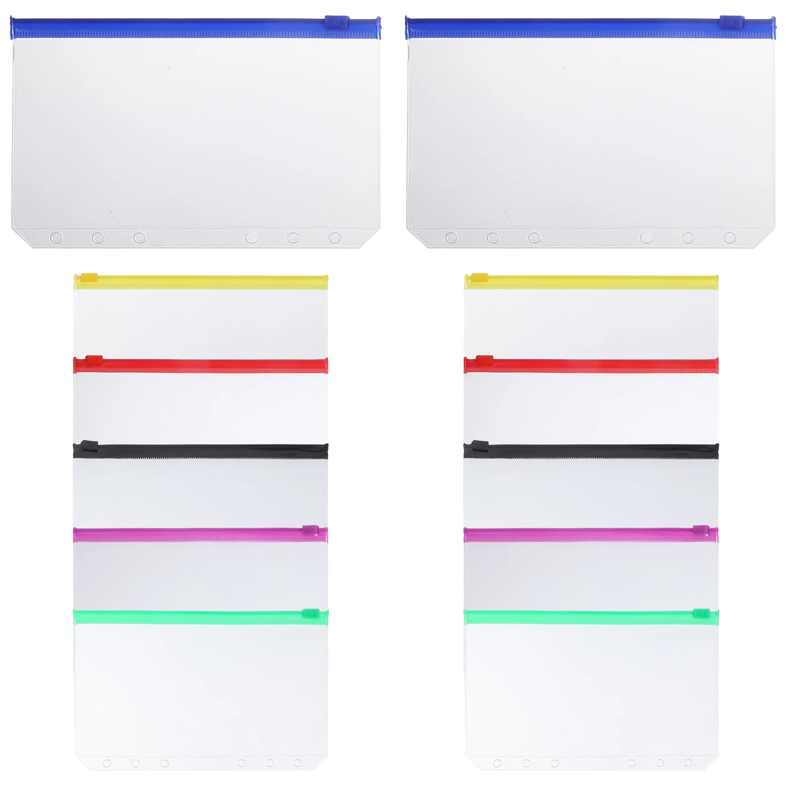 12pcs A6 Binder Pockets PVC Transparent Zipper Document Bag Notebook Money ganizer Pencil Case Envelope Pocket Storage
12pcs A6 Binder Pockets PVC Transparent Zipper Document Bag Notebook Money ganizer Pencil Case Envelope Pocket Storage