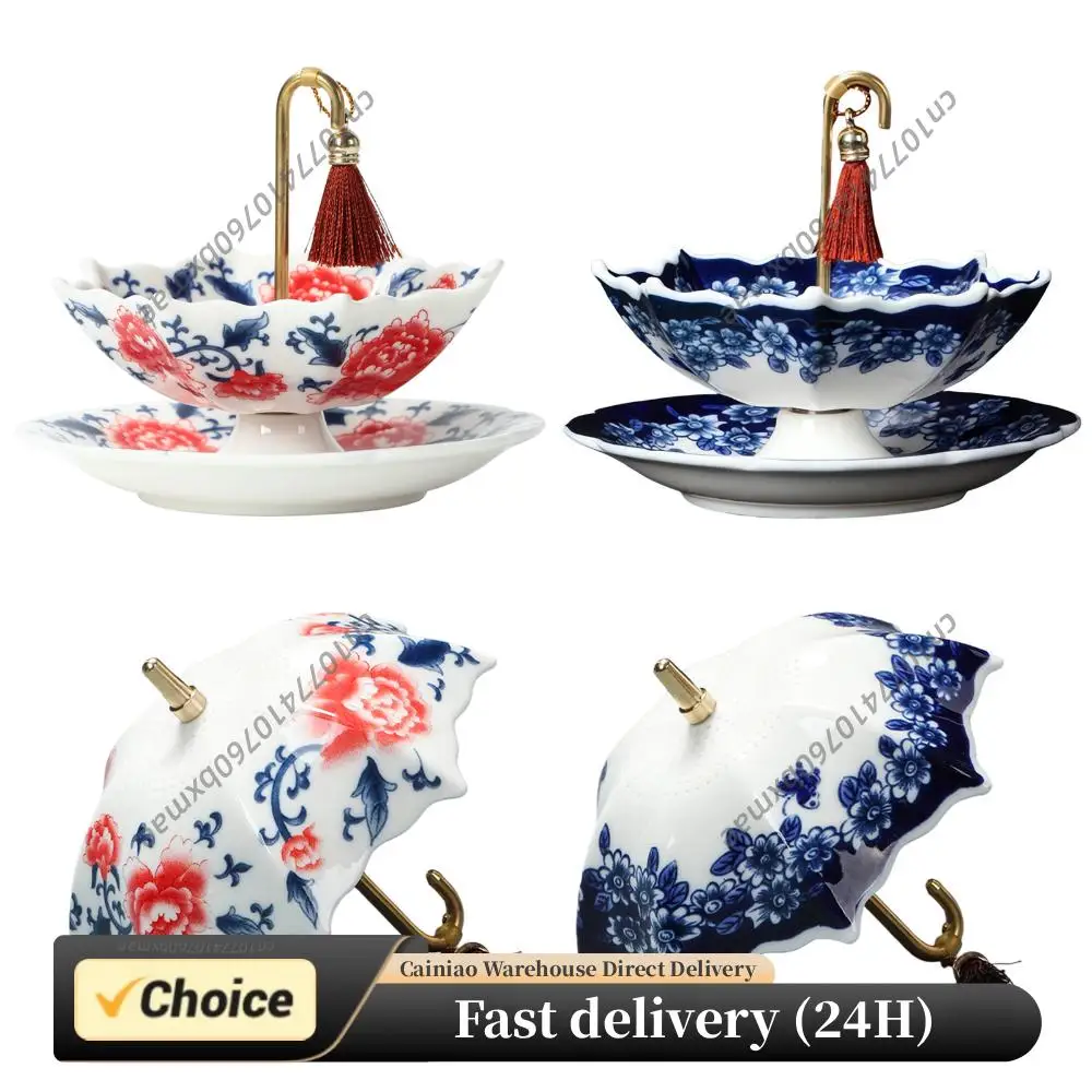 Umbrella Tea Infuser with Matching Base Porcelain Umbrella Tea Strainer Traditional Oriental Kung Fu for Brewing
Umbrella Tea Infuser with Matching Base Porcelain Umbrella Tea Strainer Traditional Oriental Kung Fu for Brewing
