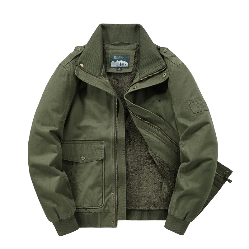 Winter Men's Cotton Jacket Short Large Size Workwear Pure Cotton Cotton Coat with Turn-down Collar and Fleece Lining
Winter Men's Cotton Jacket Short Large Size Workwear Pure Cotton Cotton Coat with Turn-down Collar and Fleece Lining