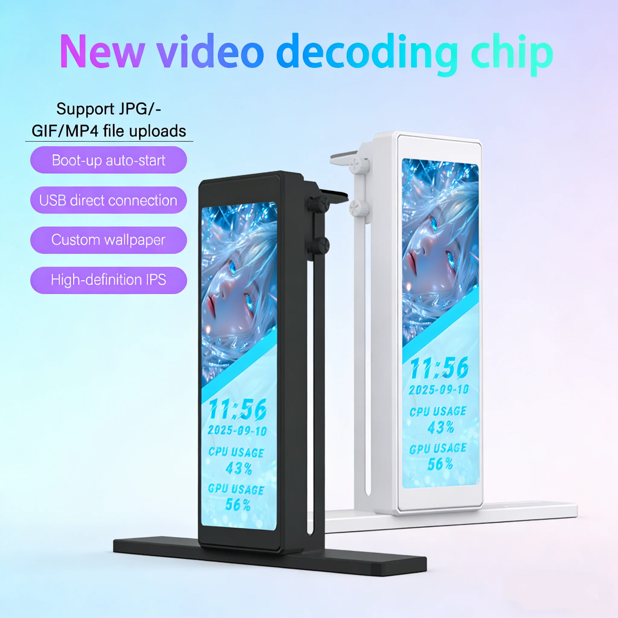 4,58-дюймовый IPS-экран для вентилятора ПК, мониторинг оборудования в реальном времени AIDA64, прямое подключение по USB для игрового ПК
4,58-дюймовый IPS-экран для вентилятора ПК, мониторинг оборудования в реальном времени AIDA64, прямое подключение по USB для игрового ПК