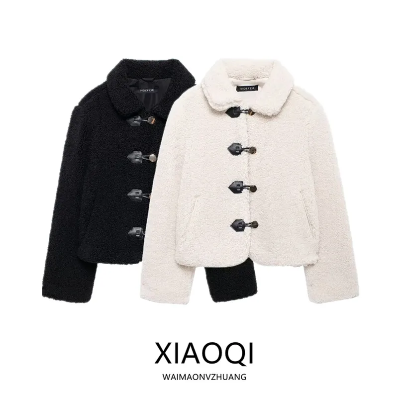 Новая женская модная утепленная куртка на флисе с длинными рукавами и отложным воротником, универсальная верхняя одежда свободного кроя, осень 2024
Новая женская модная утепленная куртка на флисе с длинными рукавами и отложным воротником, универсальная верхняя одежда свободного кроя, осень 2024