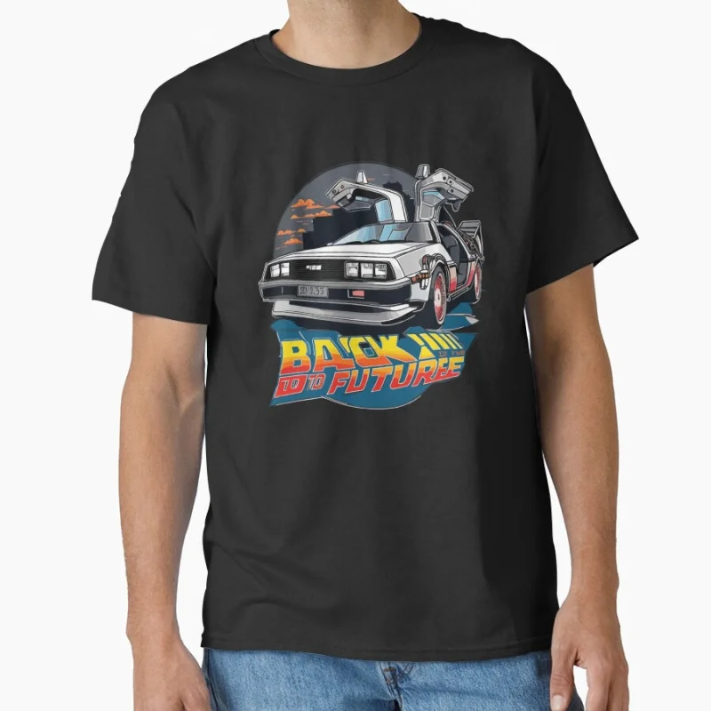 Delorean DMC-12 Time travel 80s movie Back To The Future timemachine Gift t shirt Large size tops 100% cotton printed clothes
Delorean DMC-12 Time travel 80s movie Back To The Future timemachine Gift t shirt Large size tops 100% cotton printed clothes