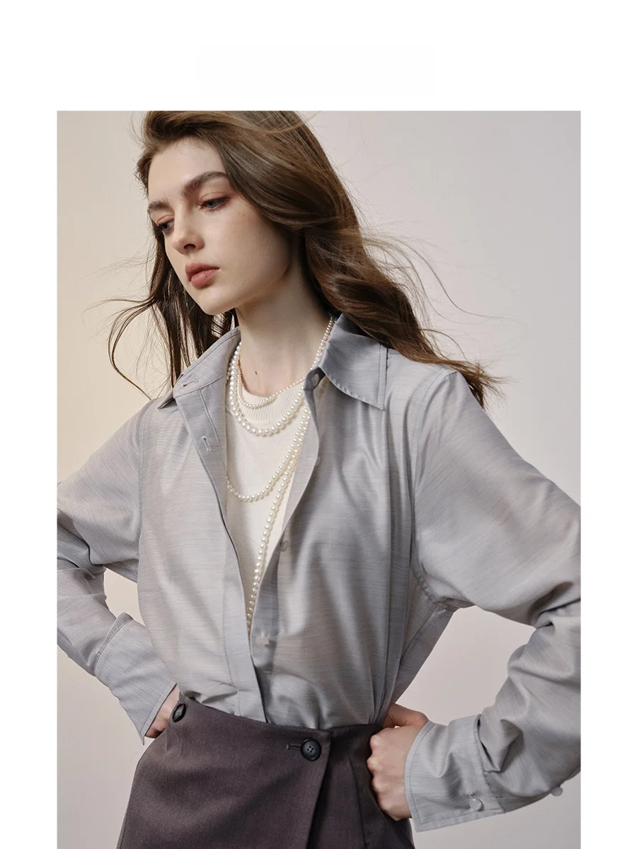 Havehas Luxury Writer Light Blue And ey Double Color Striped Design Sense Loose Fit irt Women's Premium Polyester Blend
Havehas Luxury Writer Light Blue And ey Double Color Striped Design Sense Loose Fit irt Women's Premium Polyester Blend