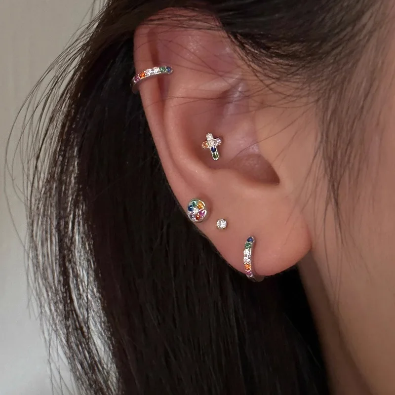 New 925 Sterling Silver Stud Earrings Rainbow Stone Cross Geometric Punk For Women Girl Gift Jewelry Dropshipping Wholesale
New 925 Sterling Silver Stud Earrings Rainbow Stone Cross Geometric Punk For Women Girl Gift Jewelry Dropshipping Wholesale