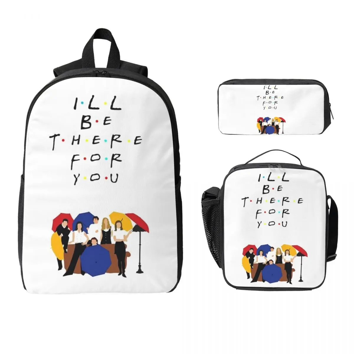 Friend TV Show Backpack Student BookBag School Bag Laptop Shoulder Bags 3ps Insulated Lunch Bag Pencil Case
Friend TV Show Backpack Student BookBag School Bag Laptop Shoulder Bags 3ps Insulated Lunch Bag Pencil Case