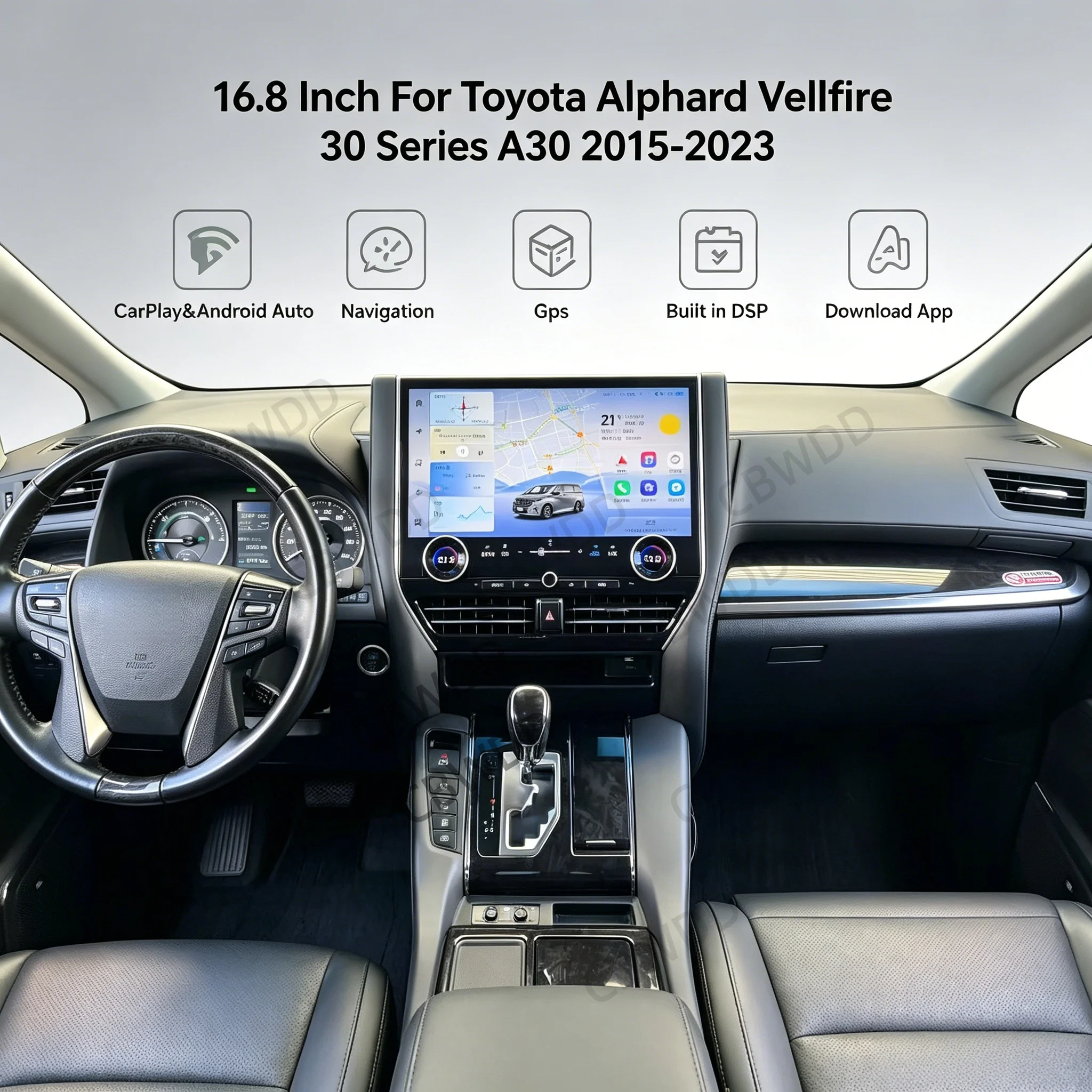For Toyota Alphard Vellfire 30 Series A30 2015-2023 16.8inch Upgraded Alphard 40 Series A40 CarPlay GPS Navigation Multimedia
For Toyota Alphard Vellfire 30 Series A30 2015-2023 16.8inch Upgraded Alphard 40 Series A40 CarPlay GPS Navigation Multimedia