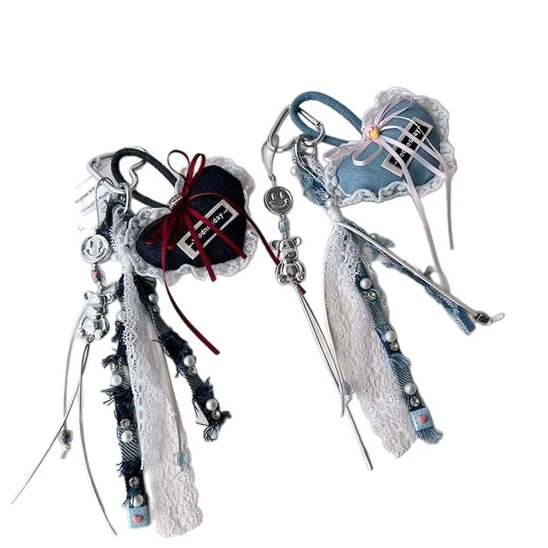 Ins Wind Niche Lace Denim Love Car Keychain Bag Pendant Miu Series Couple Woven Lanyard Bag Hanging
Ins Wind Niche Lace Denim Love Car Keychain Bag Pendant Miu Series Couple Woven Lanyard Bag Hanging