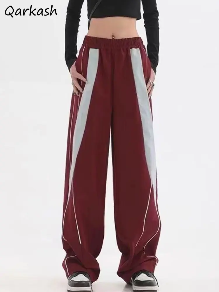 Casual Pants Women Autumn High Waist Spliced Striped American Retro Wide Leg Daily Basic Loose Leisure Streetwear Chic Штаны New
Casual Pants Women Autumn High Waist Spliced Striped American Retro Wide Leg Daily Basic Loose Leisure Streetwear Chic Штаны New